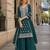 Navy blue faux georgette suit with embroidery sequin work