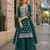 Navy blue faux georgette suit with embroidery sequin work