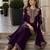 Purple georgette suit with embroidery & sequin work