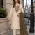 White mehendi khadi cotton suit with embroidery & patch work