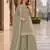 Green vichitra silk blend suit with embroidery & sequin work