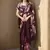 Wine color one minute saree with pocket and ready to wear blouse
