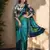Teal green color one minute saree with pocket and ready to wear blouse