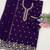 Violet georgette suit with embroidery & sequin work
