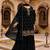 Black georgette suit with embroidery & sequin work