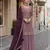 Purple silk blend suit with embroidery & sequin work