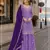 Lavender silk blend suit with embroidery & sequin work