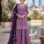 Lavender silk blend suit with embroidery sequin work