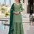Green silk blend suit with embroidery sequin work