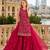 Red georgette suit with embroidery & sequin work