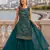 T green georgette suit with embroidery & sequin work