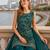 T green georgette suit with embroidery & sequin work