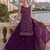 Purple georgette suit with embroidery & sequin work