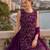 Purple georgette suit with embroidery & sequin work