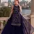 Violet georgette suit with embroidery & sequin work