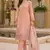 Pink faux georgette suit with embroidery work