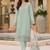 Sky faux georgette suit with embroidery work