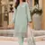 Sky faux georgette suit with embroidery work