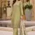 Mehendi faux georgette suit with embroidery work