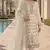 White silk blend suit with embroidery & sequin work