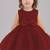 Maroon embellished net fit & flare party wear girls dress