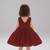 Maroon embellished net fit & flare party wear girls dress