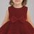 Maroon embellished net fit & flare party wear girls dress