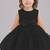 Black embellished net fit & flare party wear girls dress
