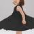 Black embellished net fit & flare party wear girls dress