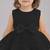 Black embellished net fit & flare party wear girls dress