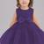 Purple embellished net fit & flare party wear girls dress