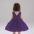 Purple embellished net fit & flare party wear girls dress