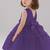 Purple embellished net fit & flare party wear girls dress