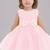 Pink embellished net fit & flare party wear girls dress