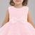 Pink embellished net fit & flare party wear girls dress