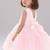 Pink embellished net fit & flare party wear girls dress