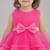 Pink embellished net fit & flare party wear girls dress