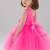 Pink embellished net fit & flare party wear girls dress
