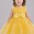 Yellow embellished net fit & flare party wear girls dress