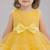 Yellow embellished net fit & flare party wear girls dress
