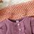Purple ribbed knit bow tulle party dress for girls