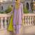 Lavender embroderied silk blend stitched dhoti suit