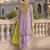 Lavender embroderied silk blend stitched dhoti suit