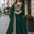 Green designer embroidered heavy silk blend anarkali suit