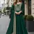 Green designer embroidered heavy silk blend anarkali suit