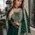 Green designer embroidered heavy silk blend anarkali suit