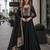 Black designer embroidered heavy silk blend anarkali suit