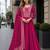 Pink designer embroidered heavy silk blend anarkali suit