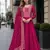 Pink designer embroidered heavy silk blend anarkali suit