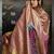 pink  jacquard meenakari saree